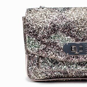 NWT Zadig & Voltaire XS Skinny Love Glitter Snakeskin Print Bag